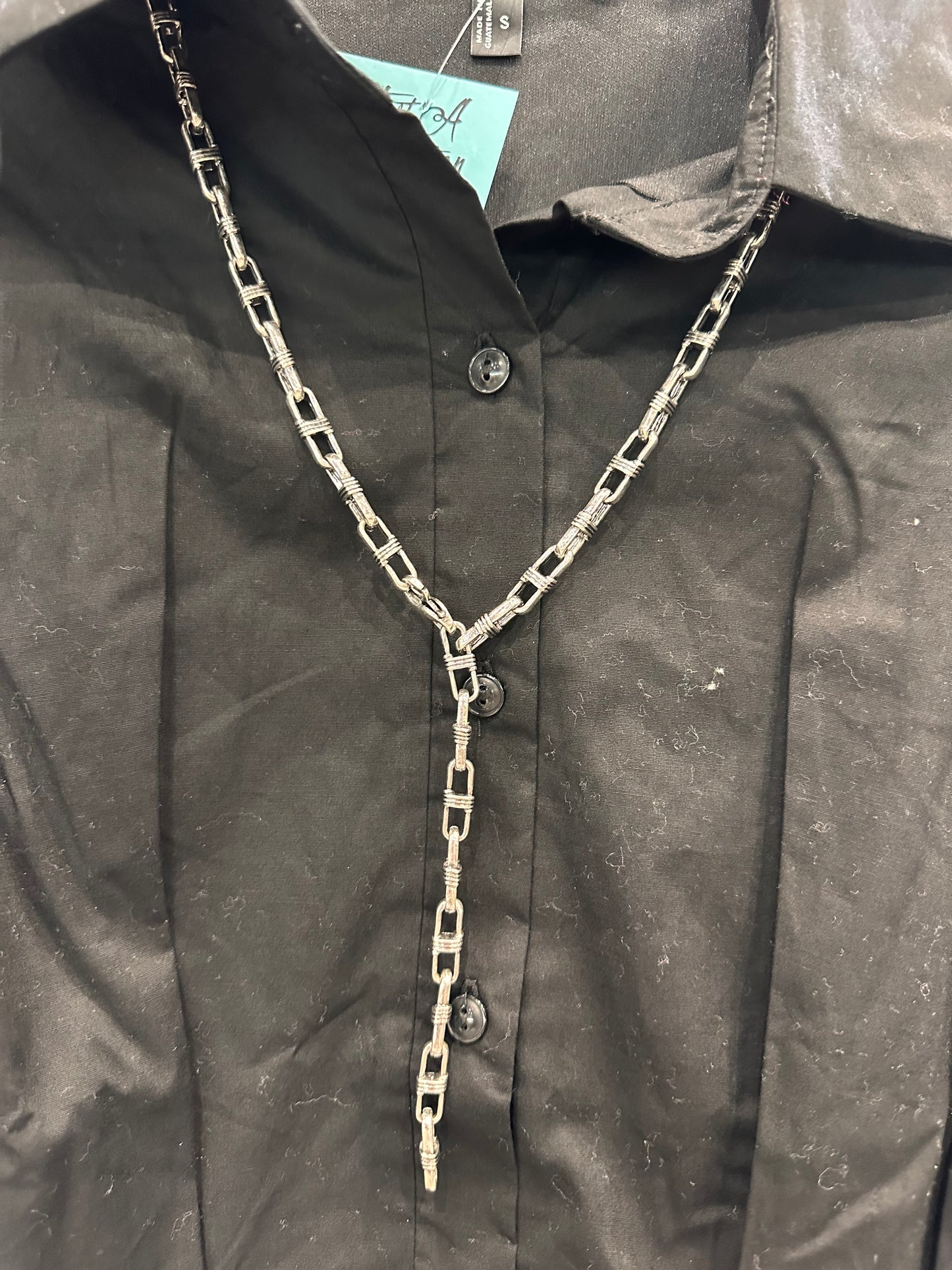 Silver Chain Lasso Necklace