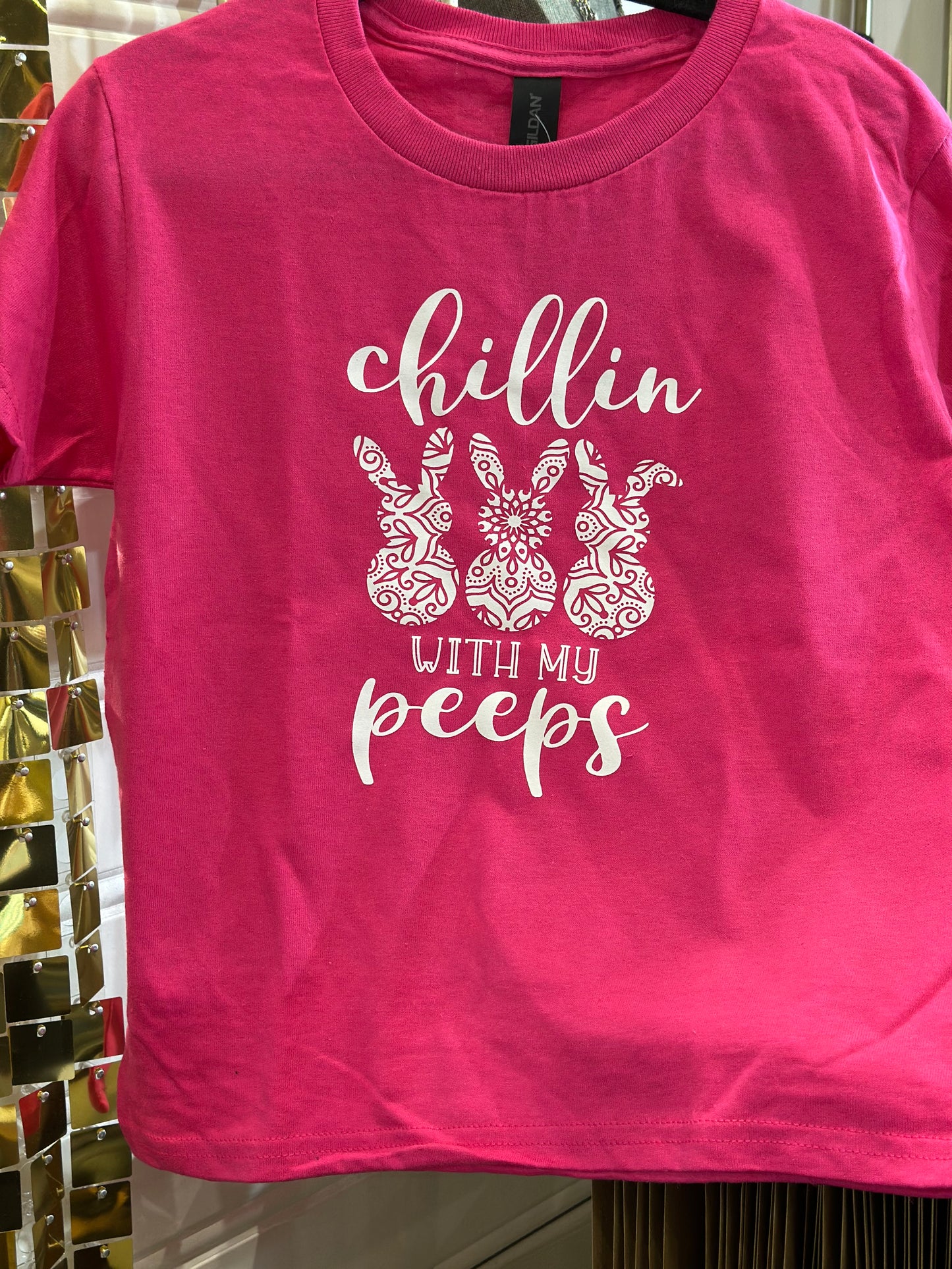 Pink Chillin With My Peeps Tee - Youth & Toddler