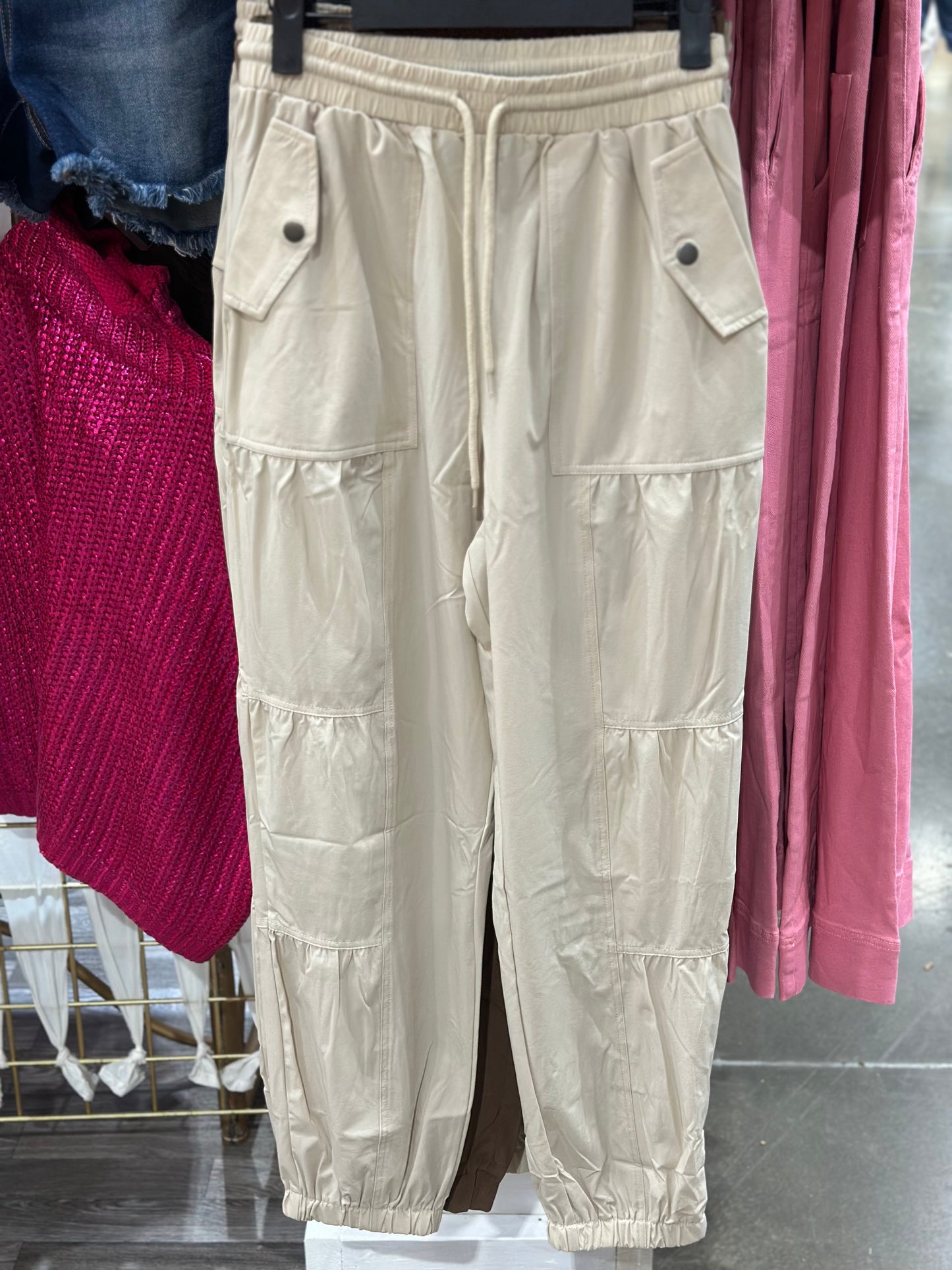 Coconut Milk Tiered Joggers