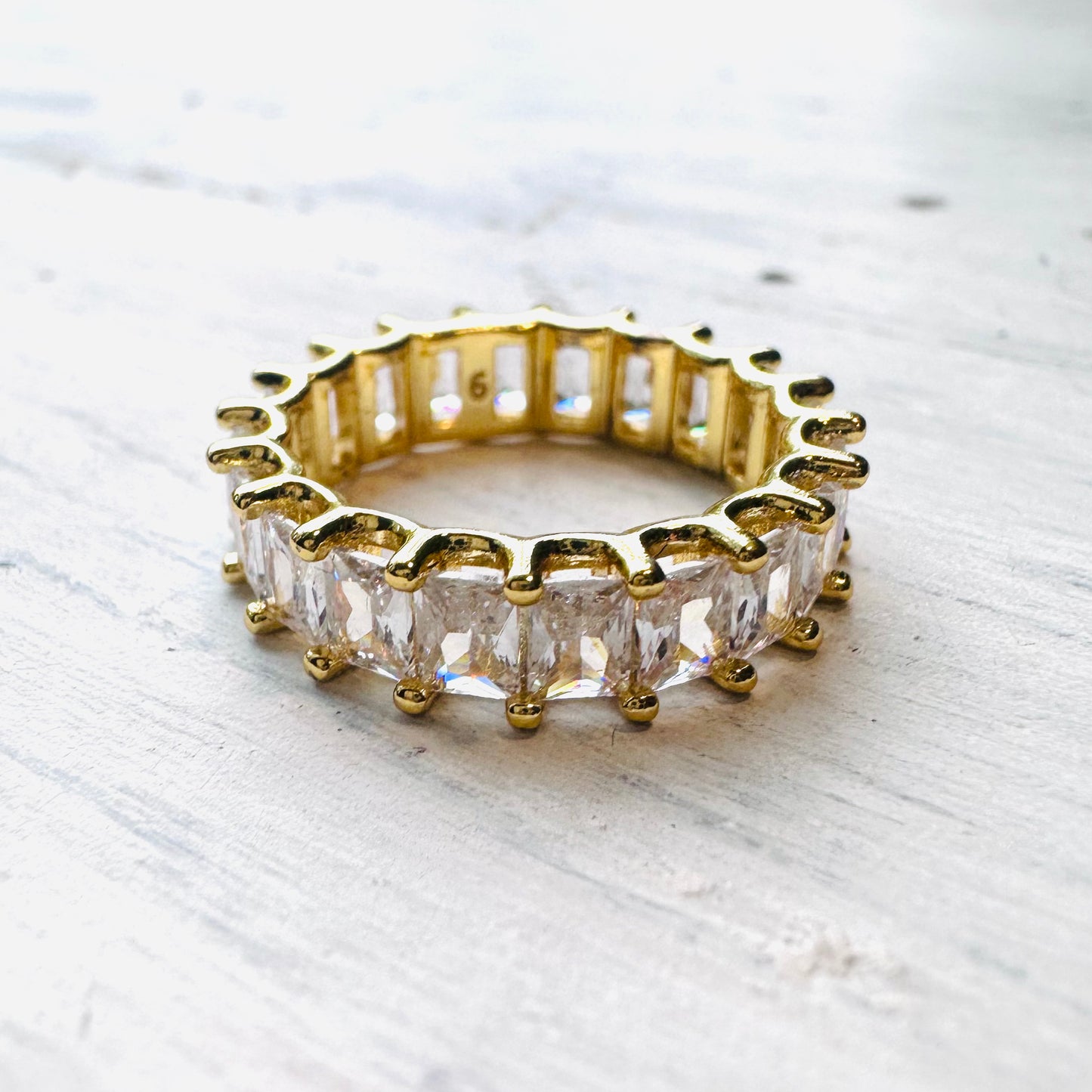 Gold Baguette Eternity Ring