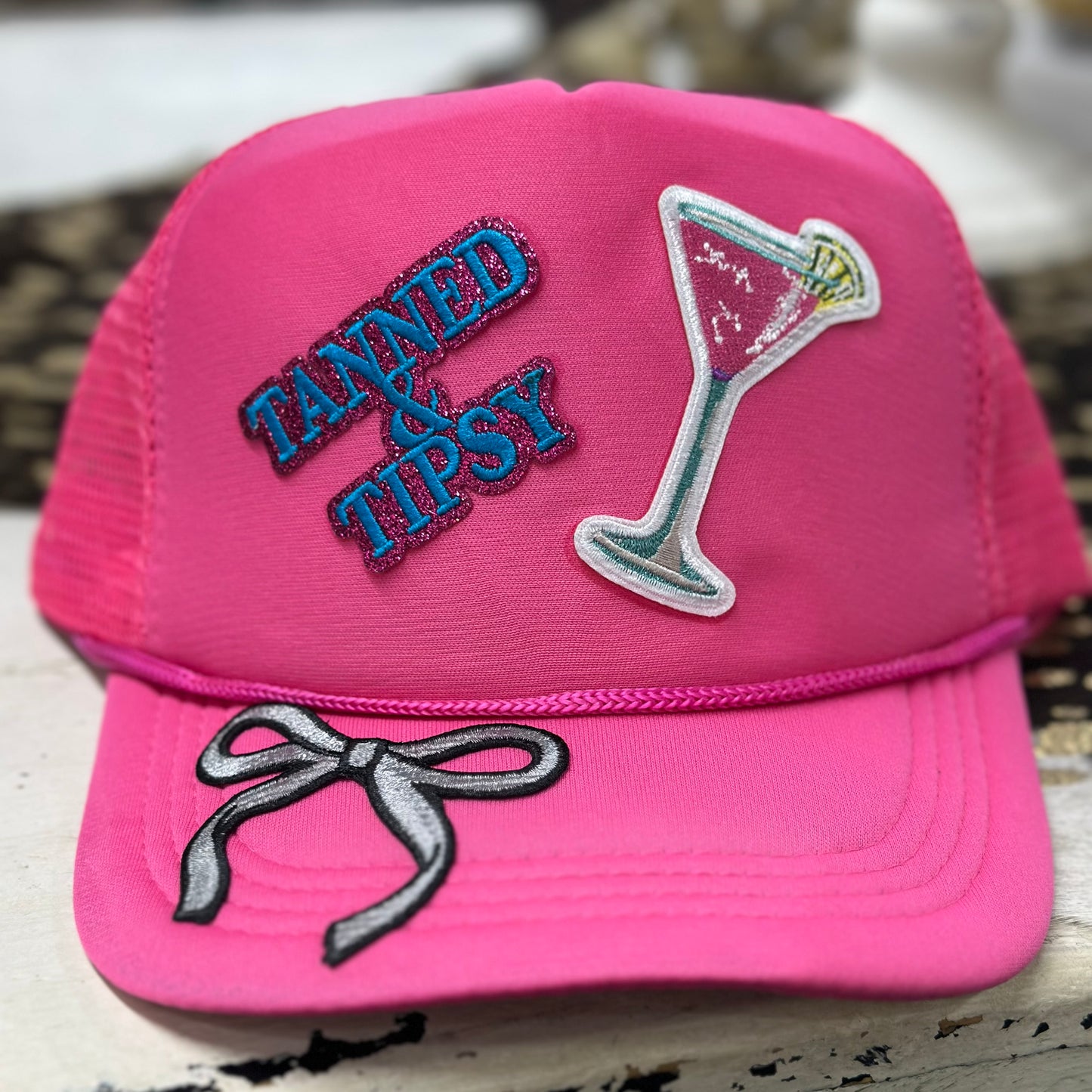 Tanned & Tipsy Hot Pink Cap - 3