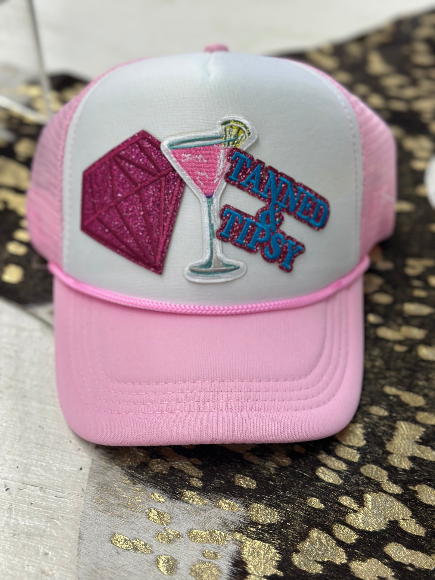 Tanned & Tipsy Pink Cap