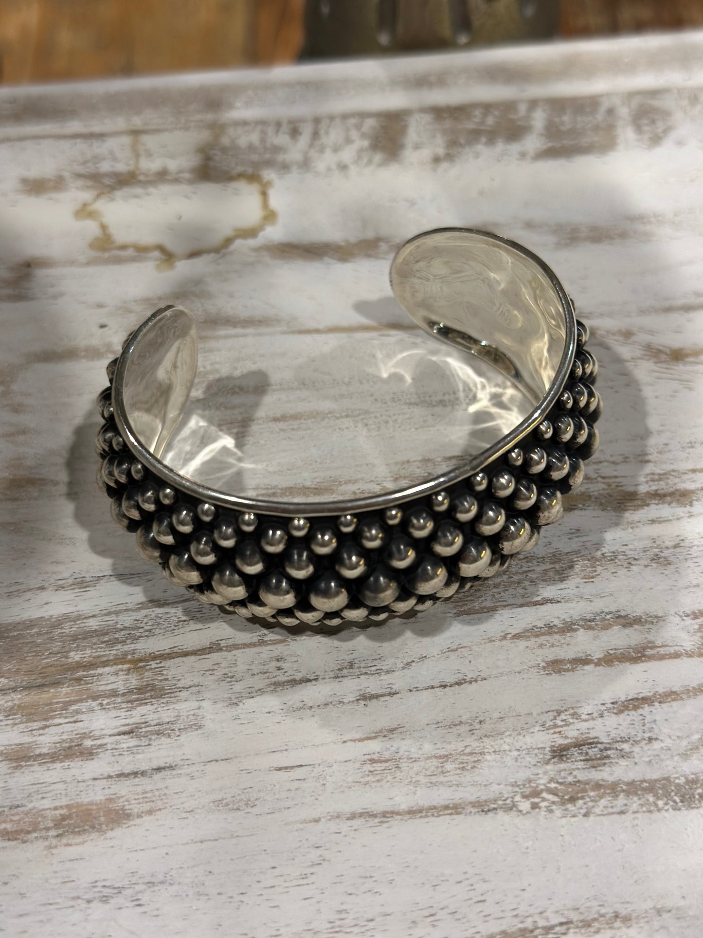 Sterling Silver Multi Bubble Cuff