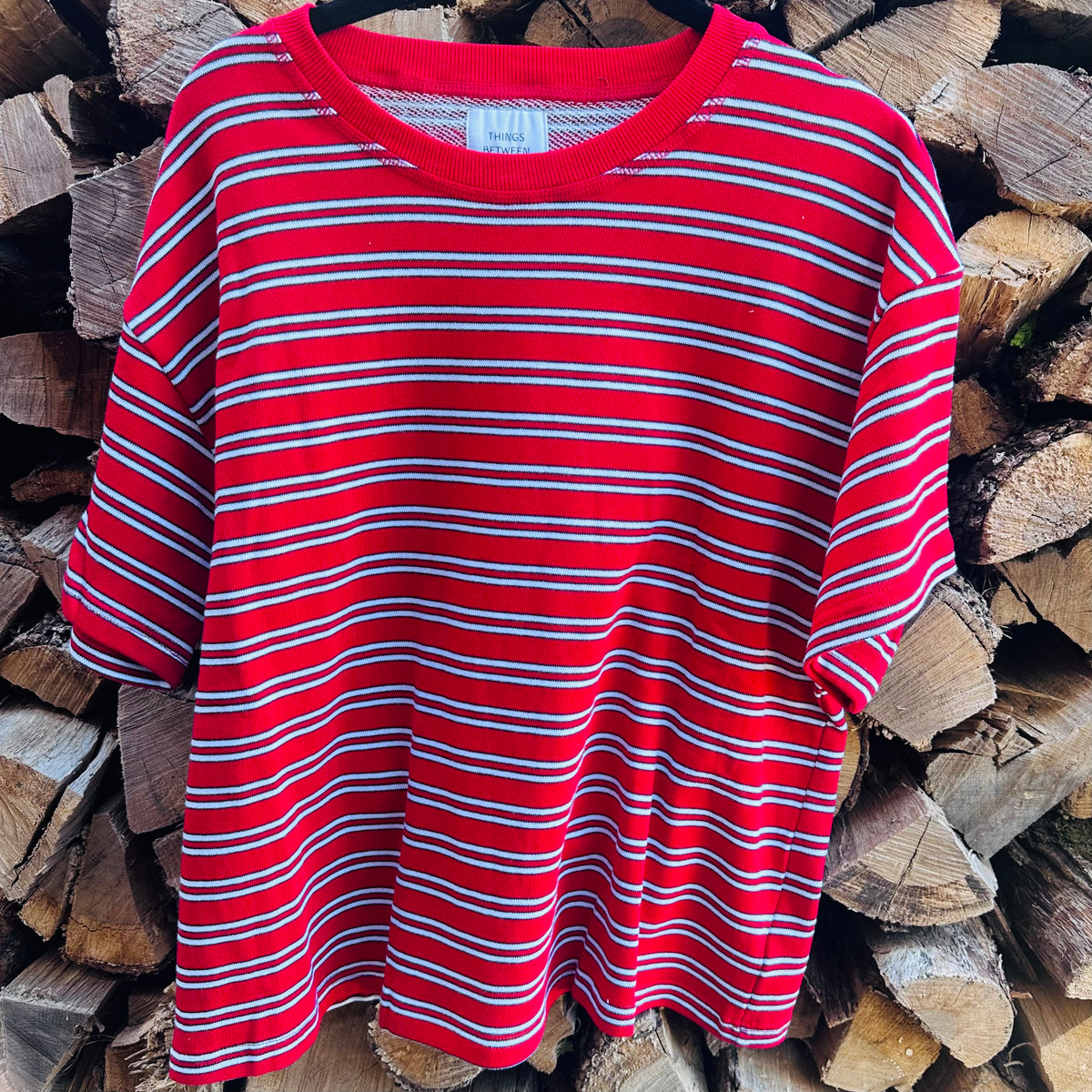 Red & White Striped Top