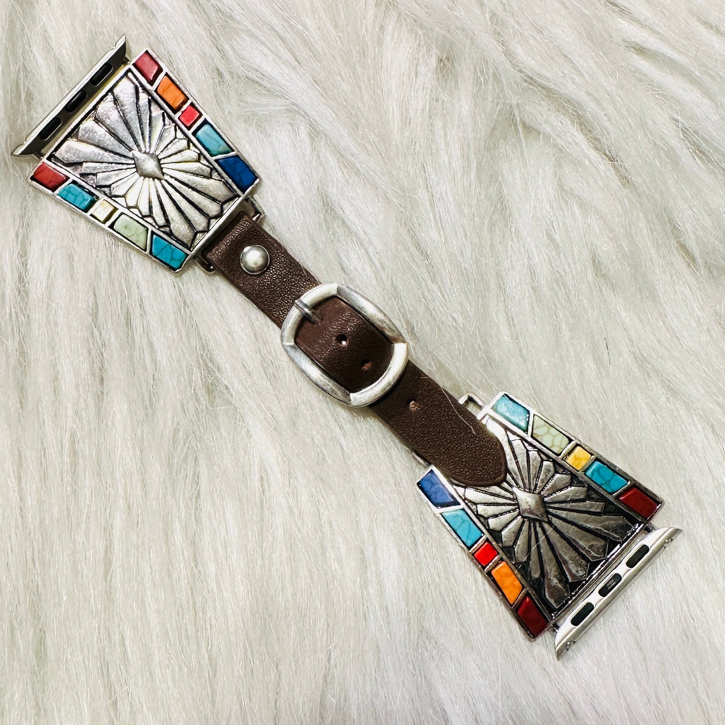 Multi Color Stone Apple Watchband