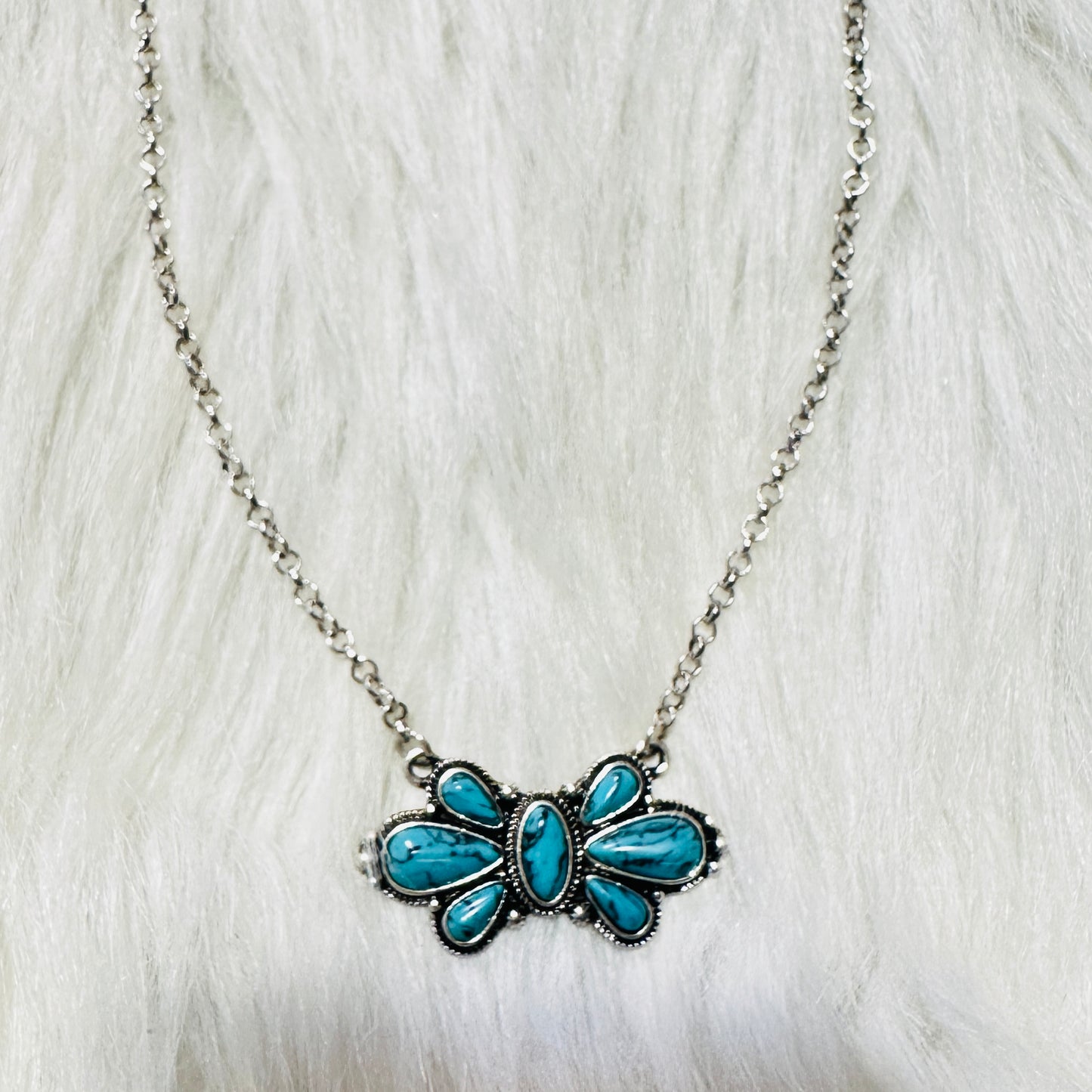Turquoise Elongated Concho Choker