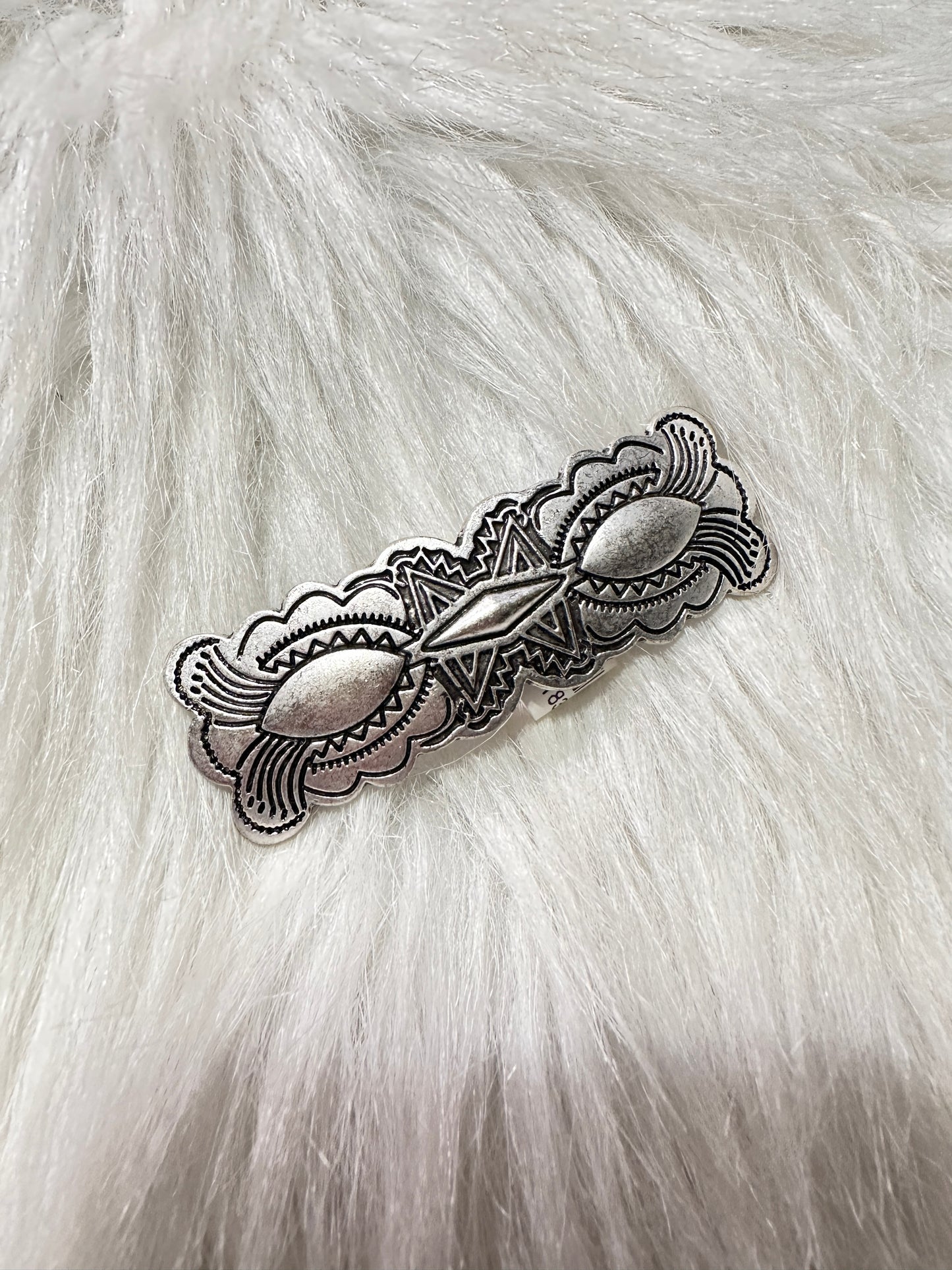 Burnished Silver Navajo Hair Clip