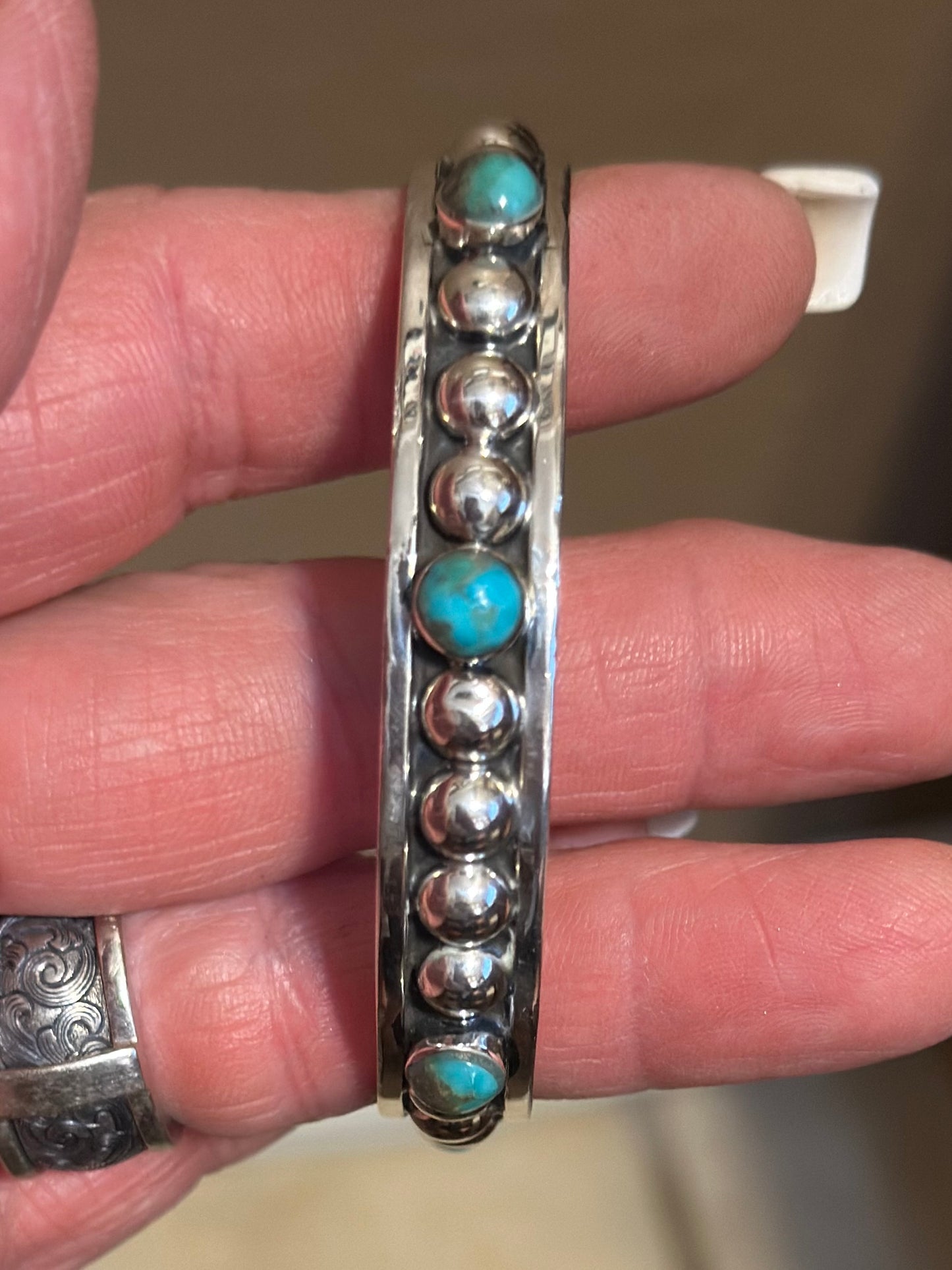 Sterling Silver & Turquoise Bubble Bracelet
