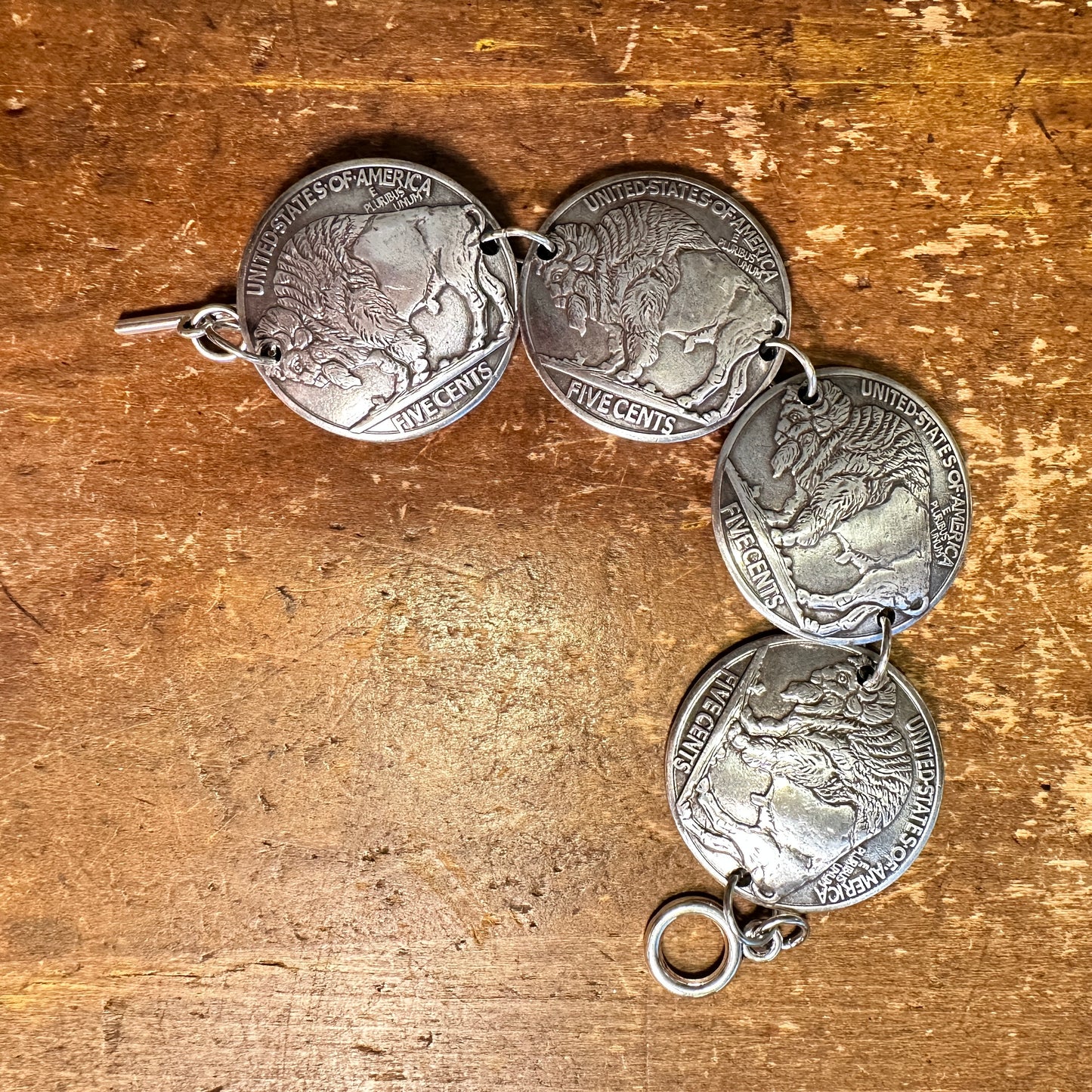 Buffalo Five Cent Coin Bracelet