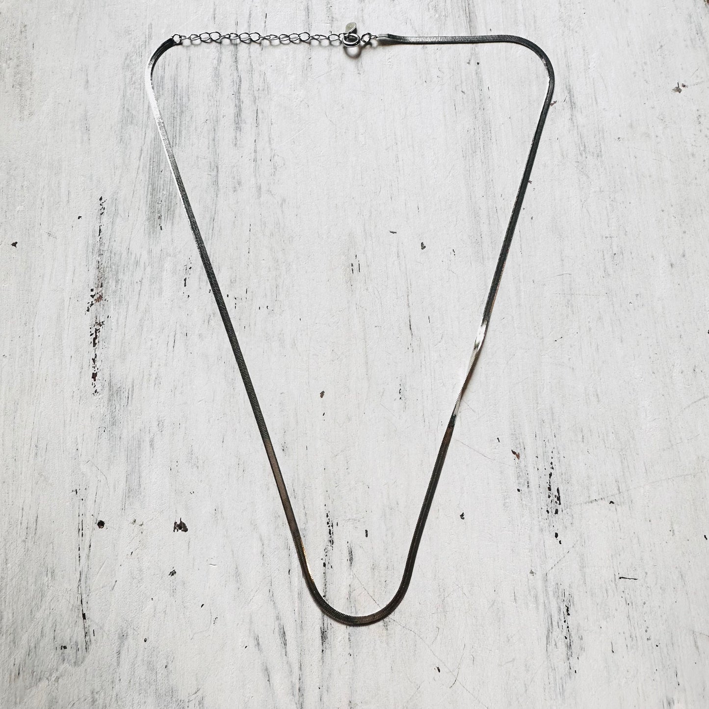 18" Sterling Herringbone Necklace
