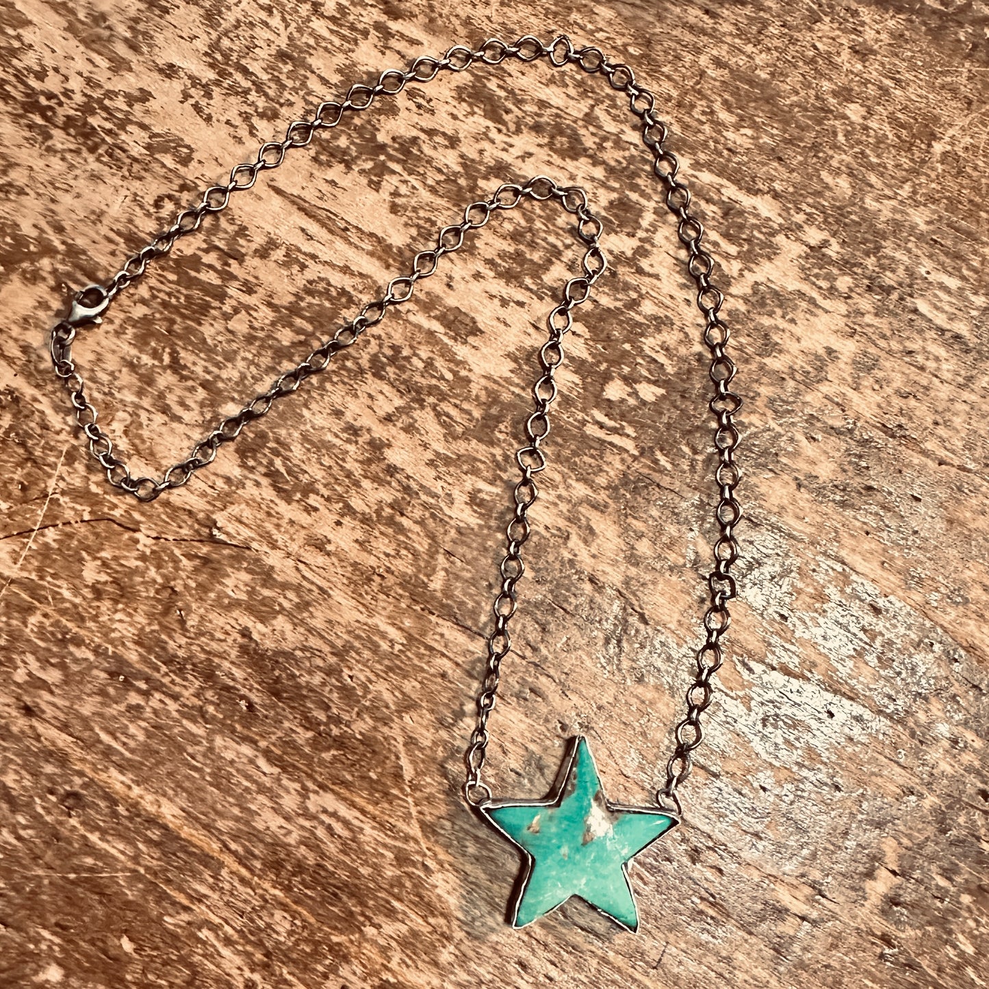 Sterling 18" Sonora Turquoise Star Necklace