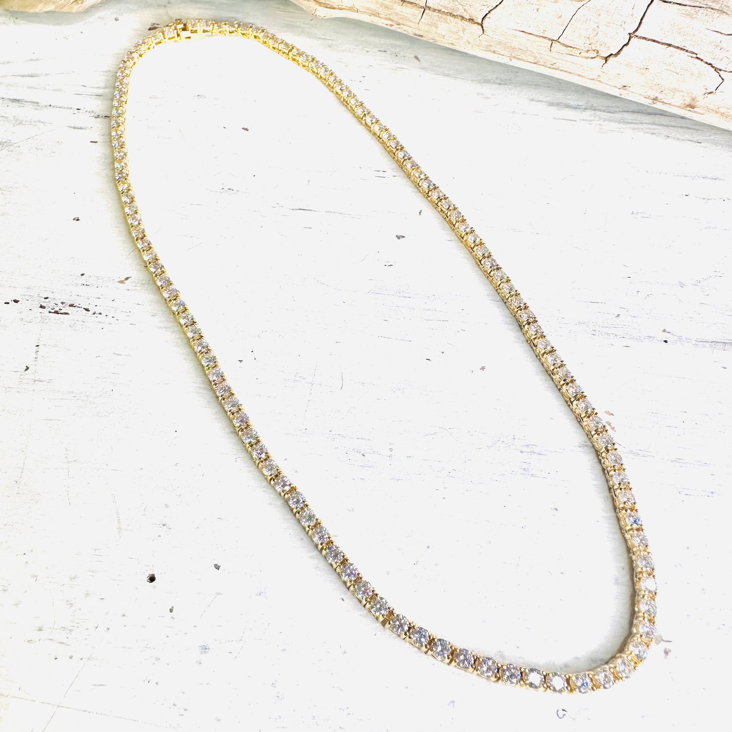 16" Gold Plated Tennis Necklace