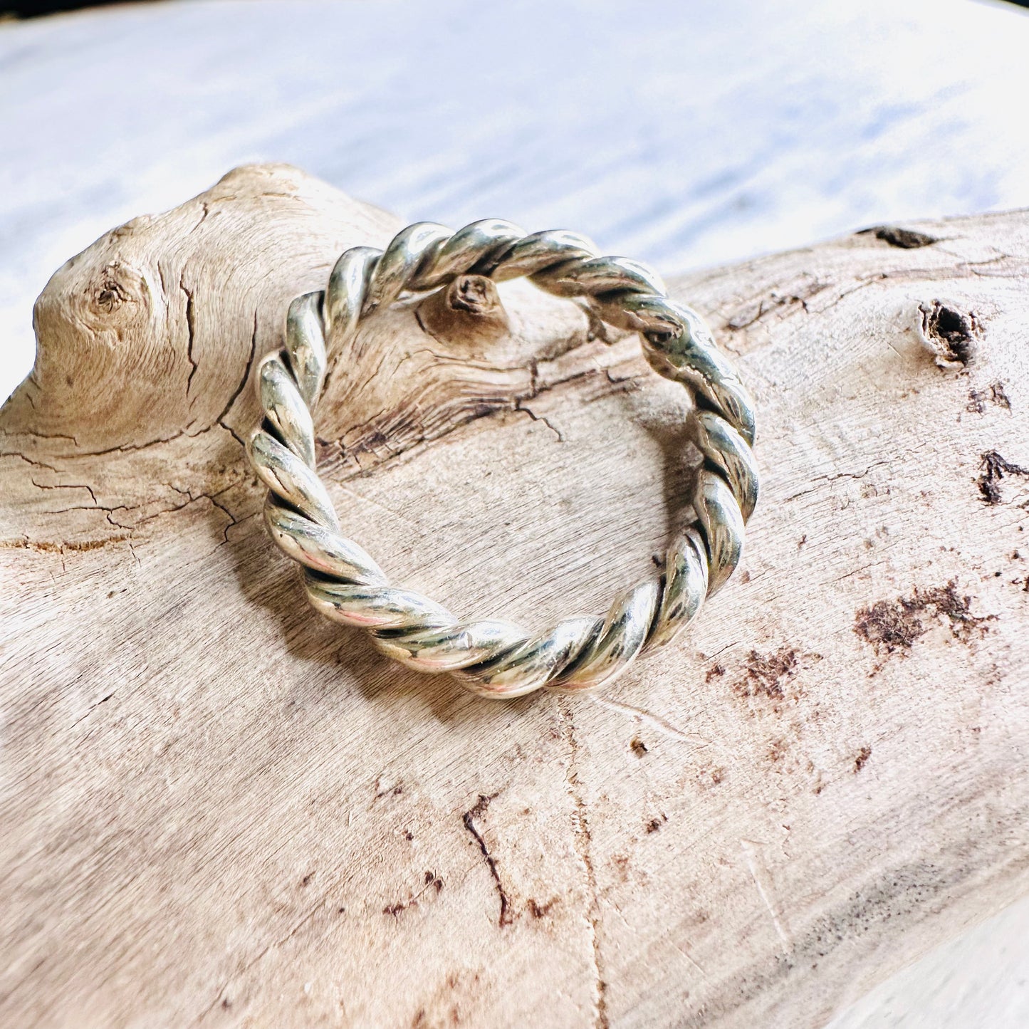 Simple Sterling Rope Ring