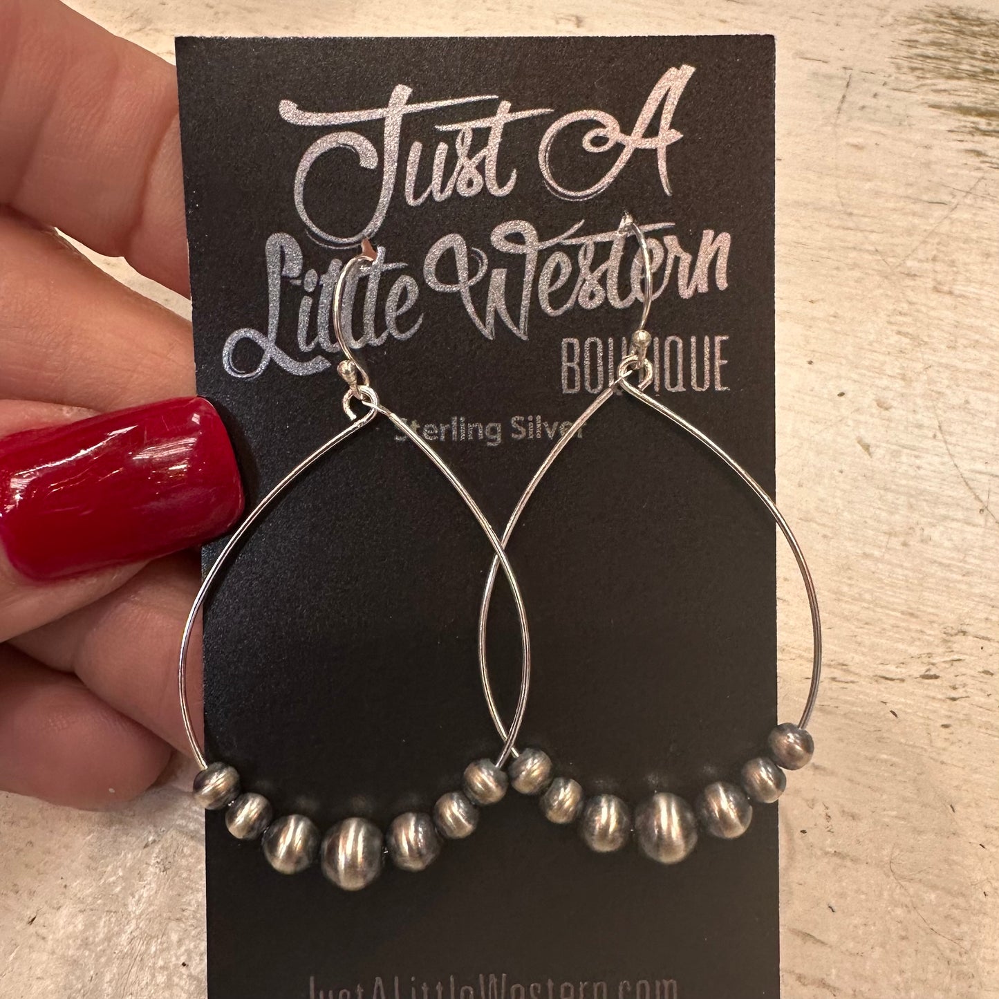 Sterling Pearl Wired Teardrop Earring