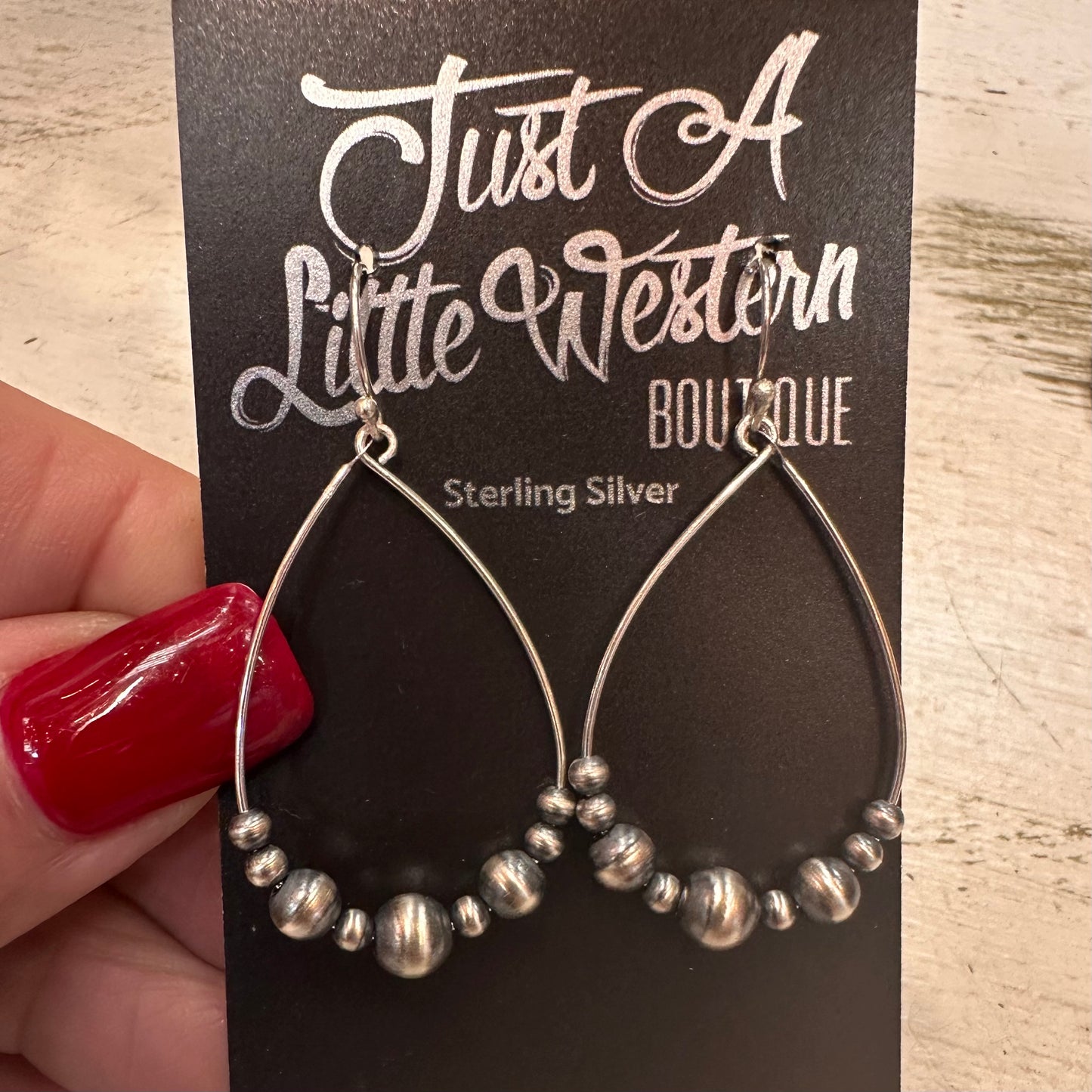 Small Sterling Pearl Wired Teardrop Earring