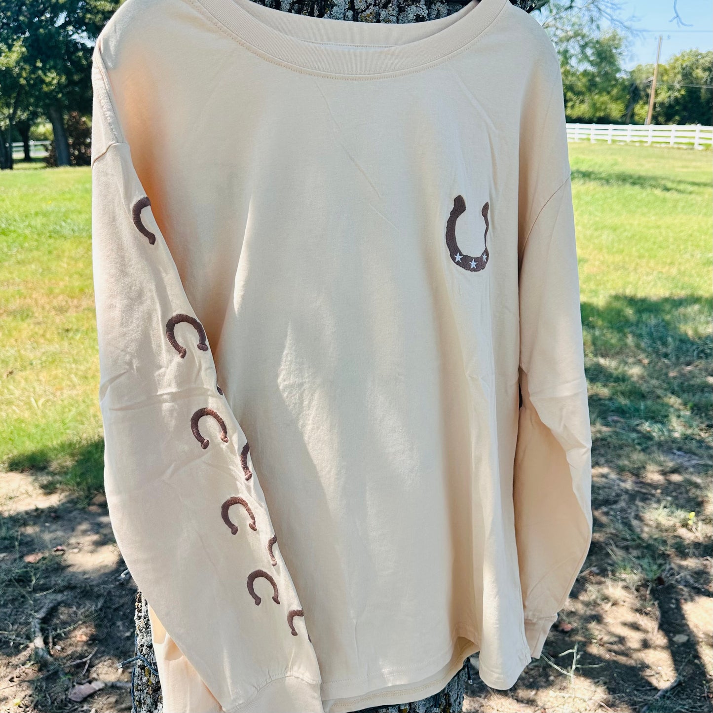 Cowboy Rodeo Embroidered Long Sleeve Tee