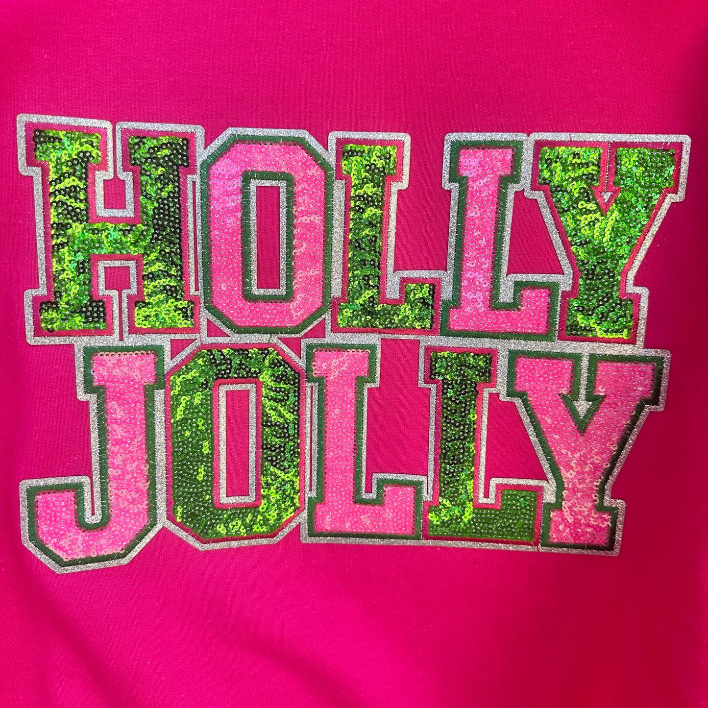 Hot Pink Holly Jolly Sweatshirt