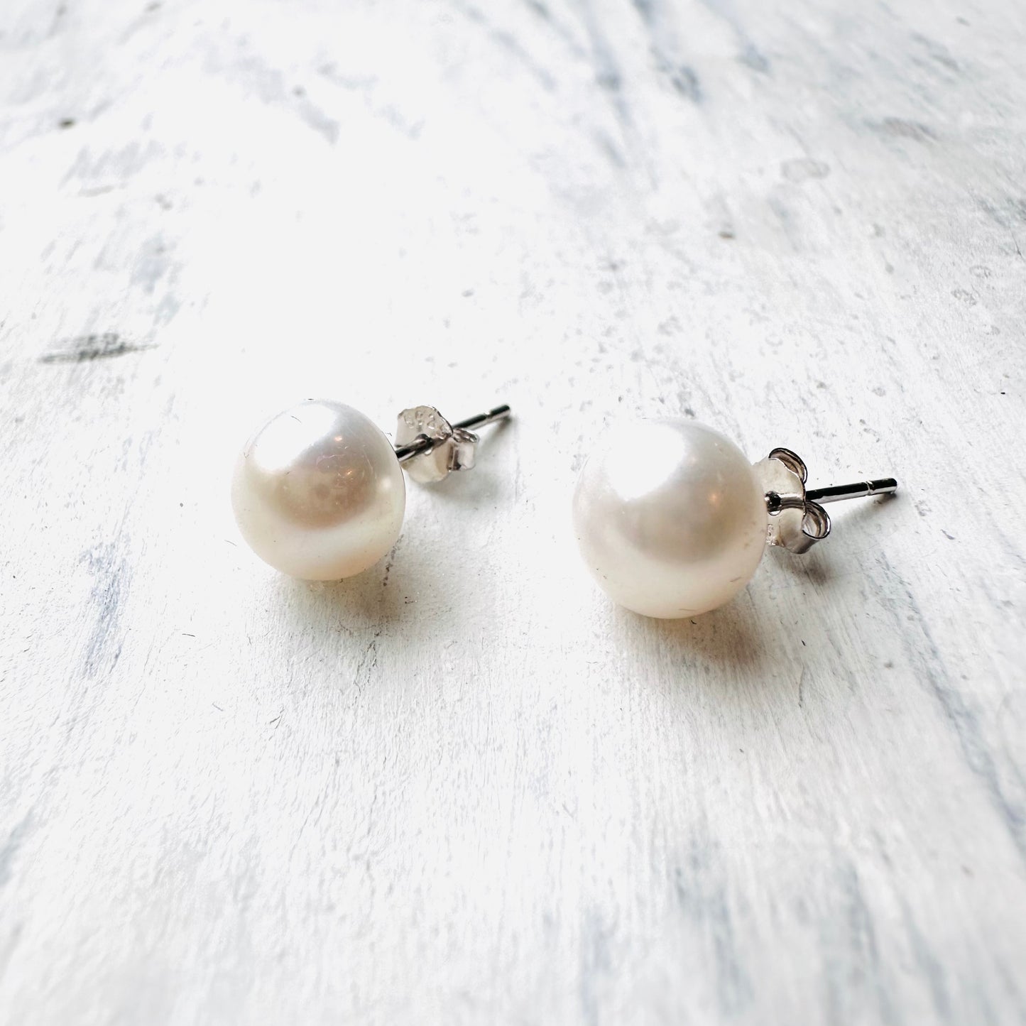 Pearl Sterling Post Earrings