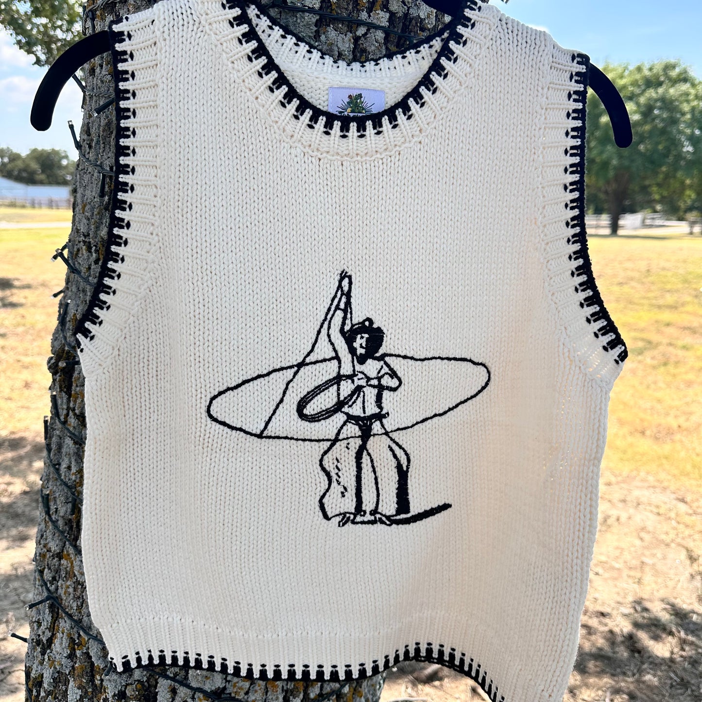 Roping Cowboy Sweater Vest