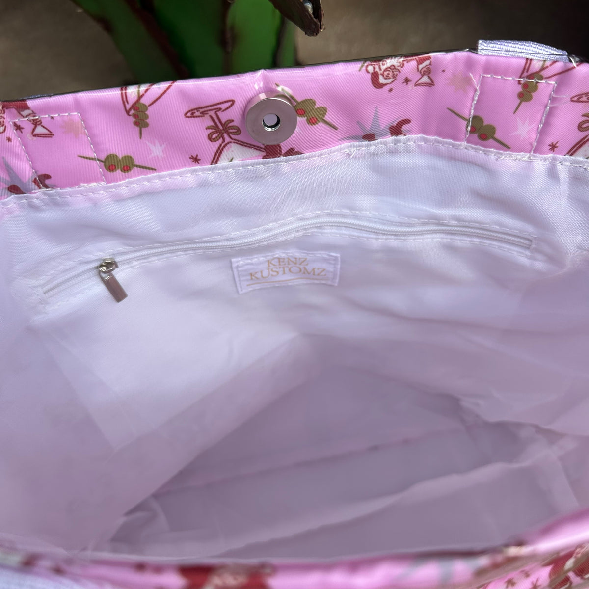 Tipsy Santa Clear Coat Handled Tote