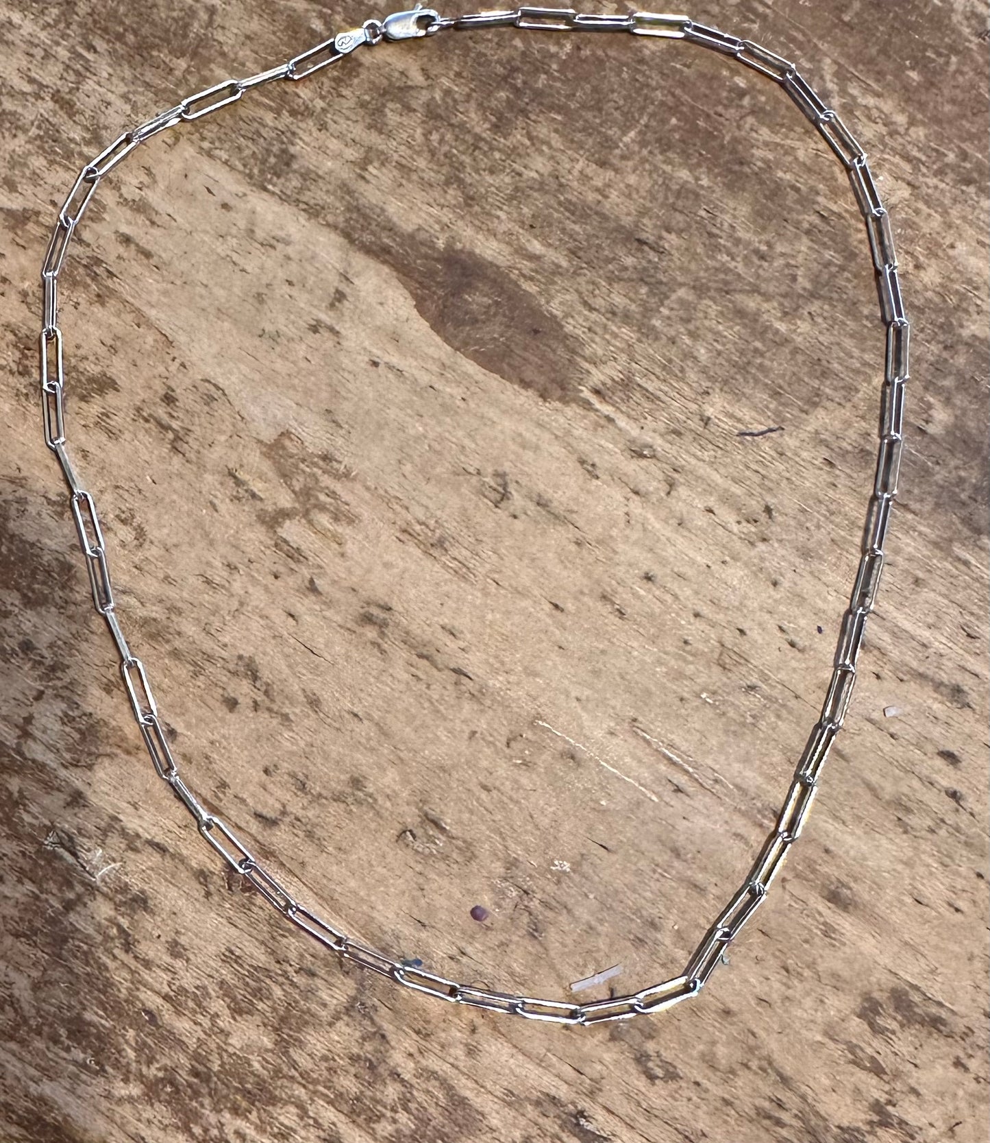 Sterling Silver 18" Paper Clip Chain Necklace