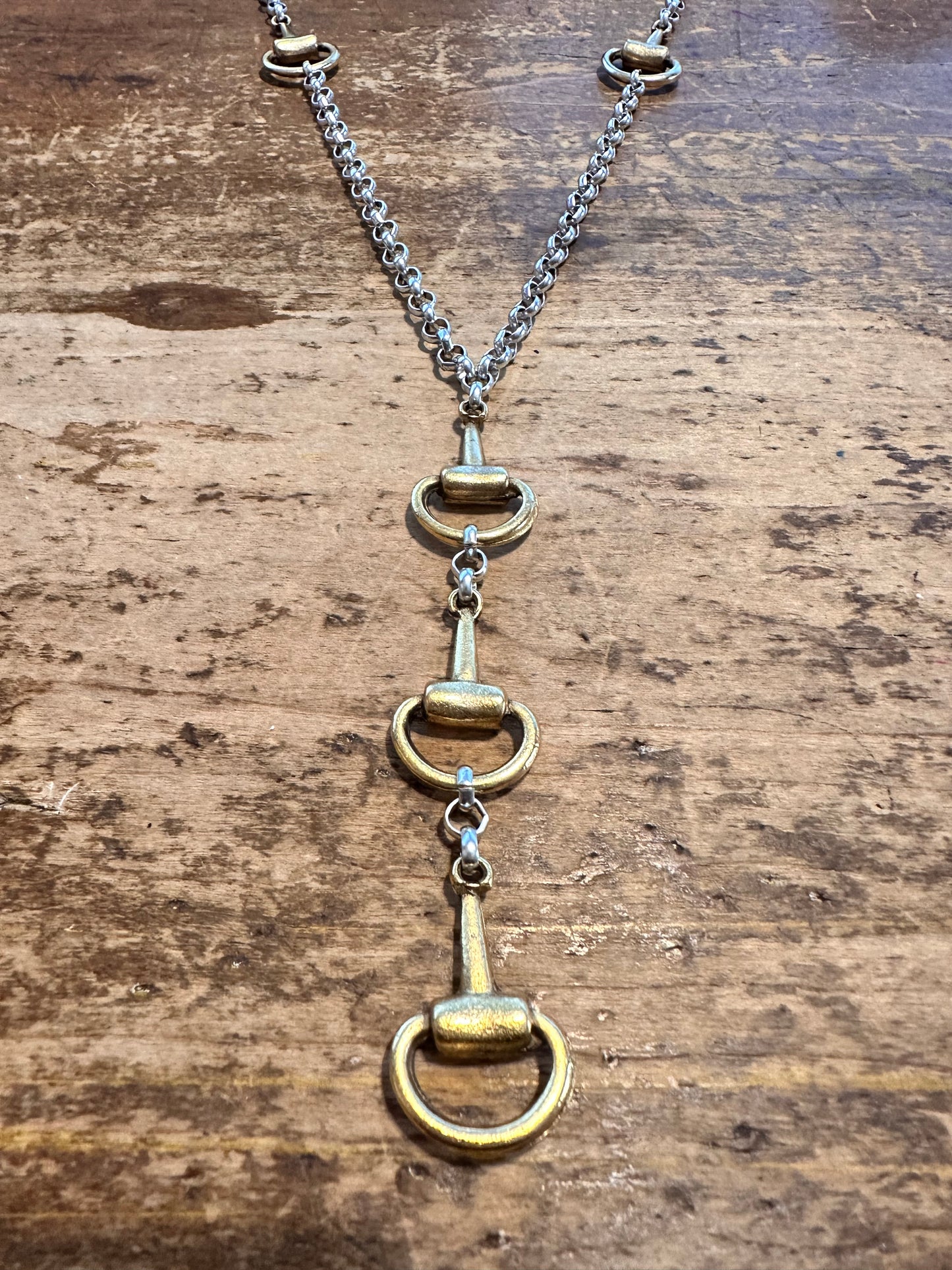 Yochi NY Snaffle Bit Lariat Necklace