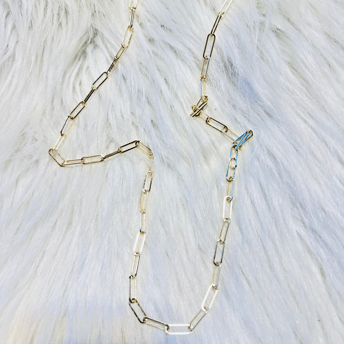 Gold Paperclip Chain Necklace