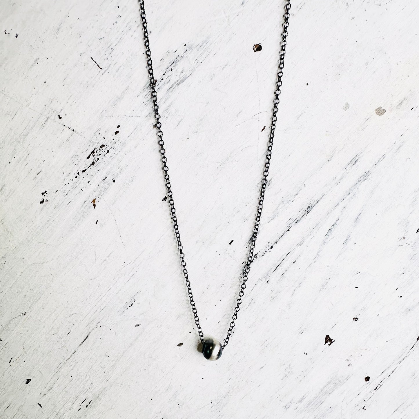 Single Sterling Bead Necklace