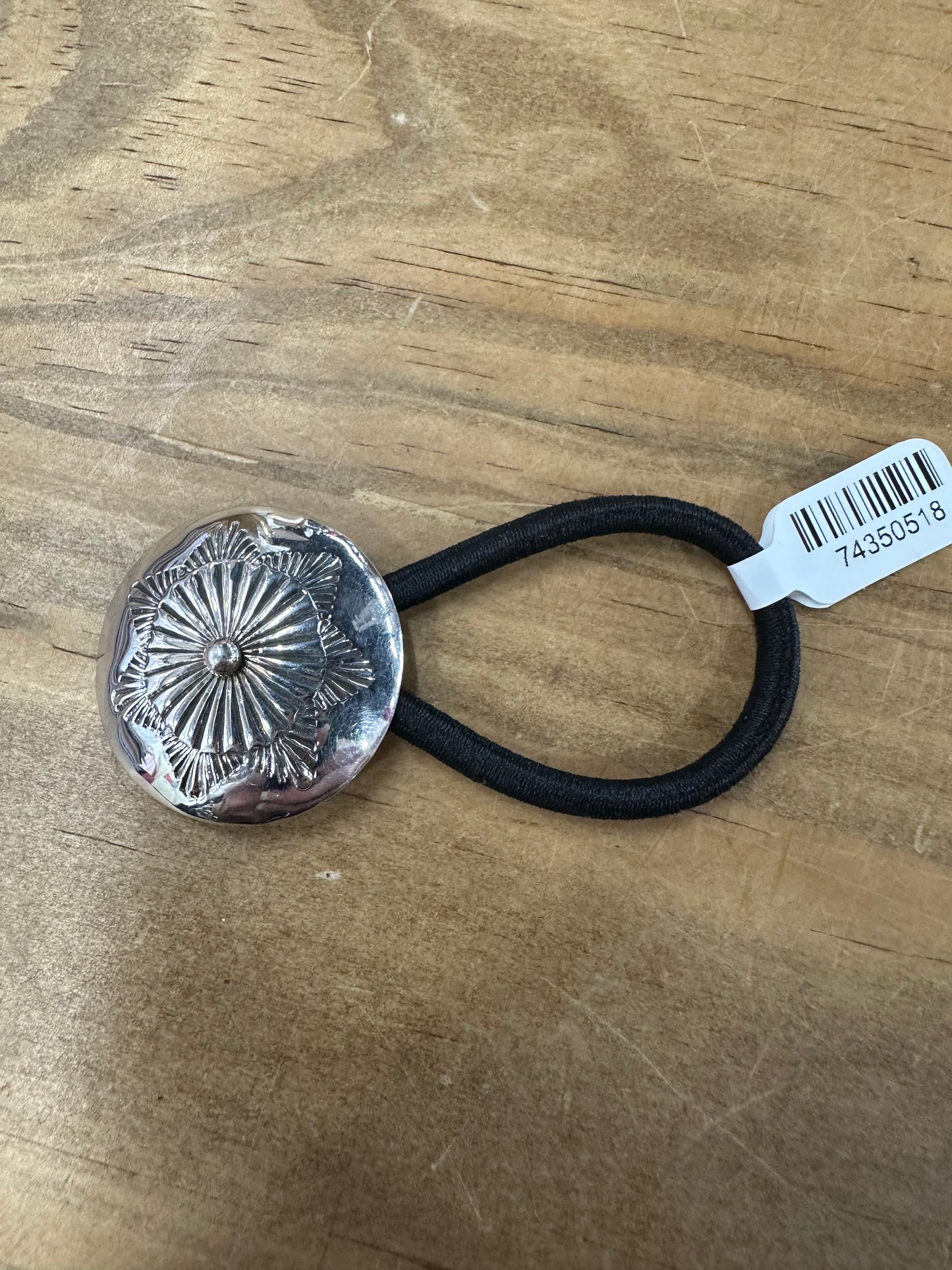 Sterling Silver Concho Hair Tie
