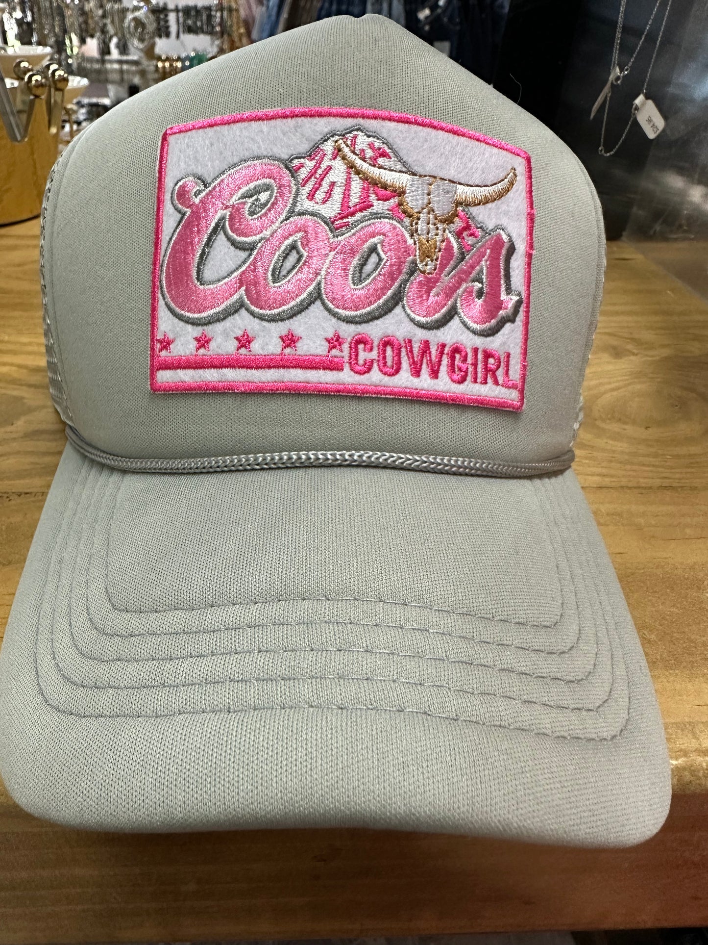 Coors Cowgirl Grey Trucker Cap