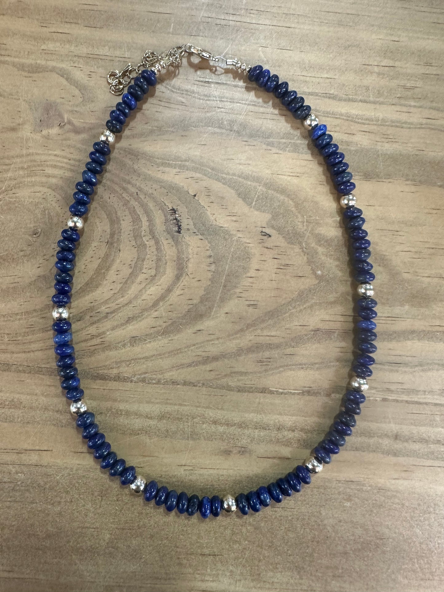 Blue Lapis & 14K gold Fill Bead Necklace