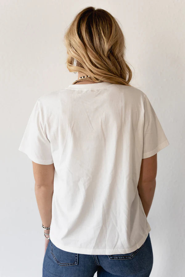 Yee Haw Star Embroidered Tee