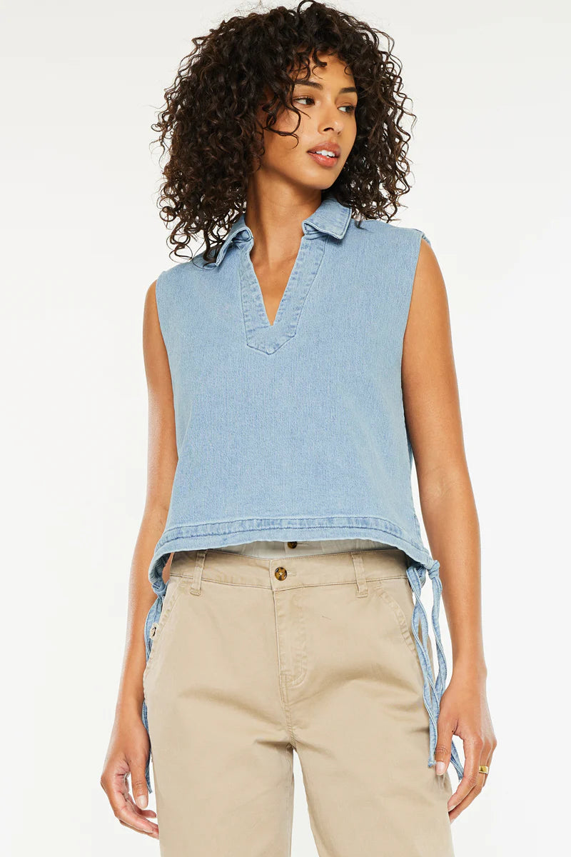 KanCan V-Neck Sleeveless Top