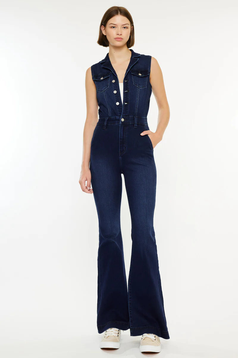 KanCan Sleeveless Super Flare Jumpsuit