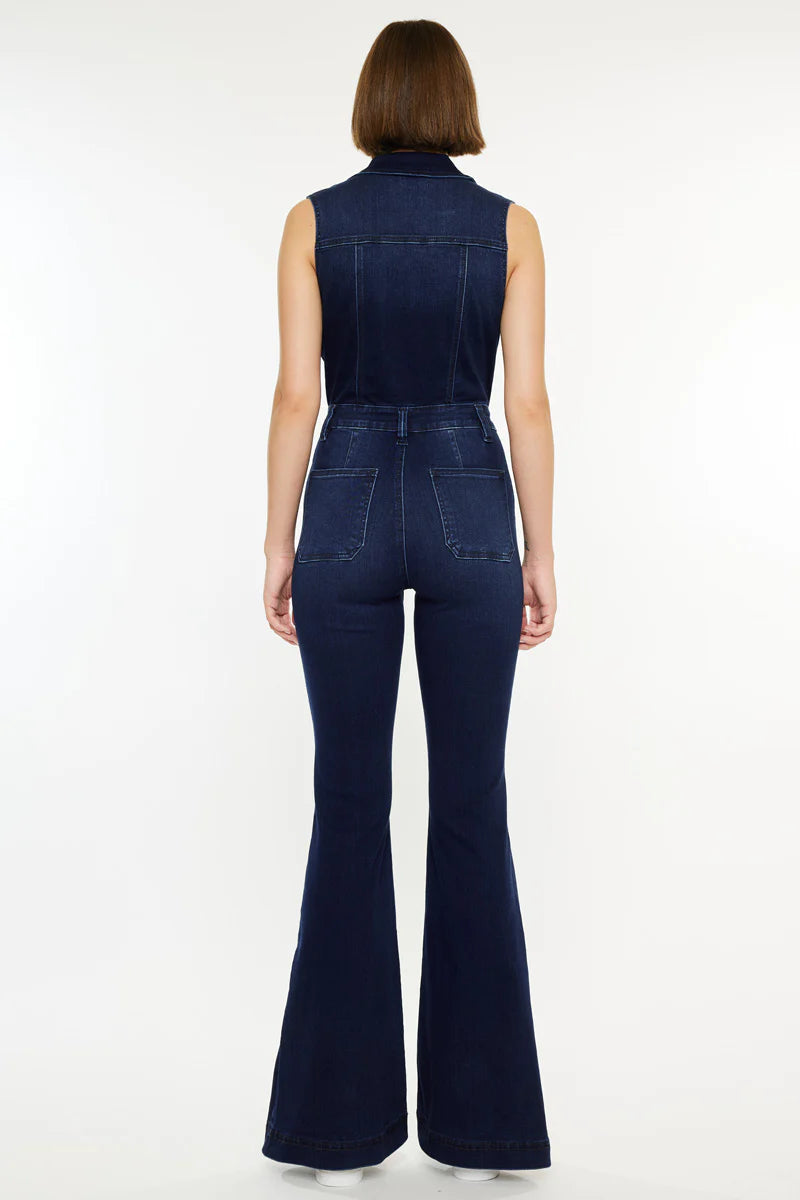 KanCan Sleeveless Super Flare Jumpsuit
