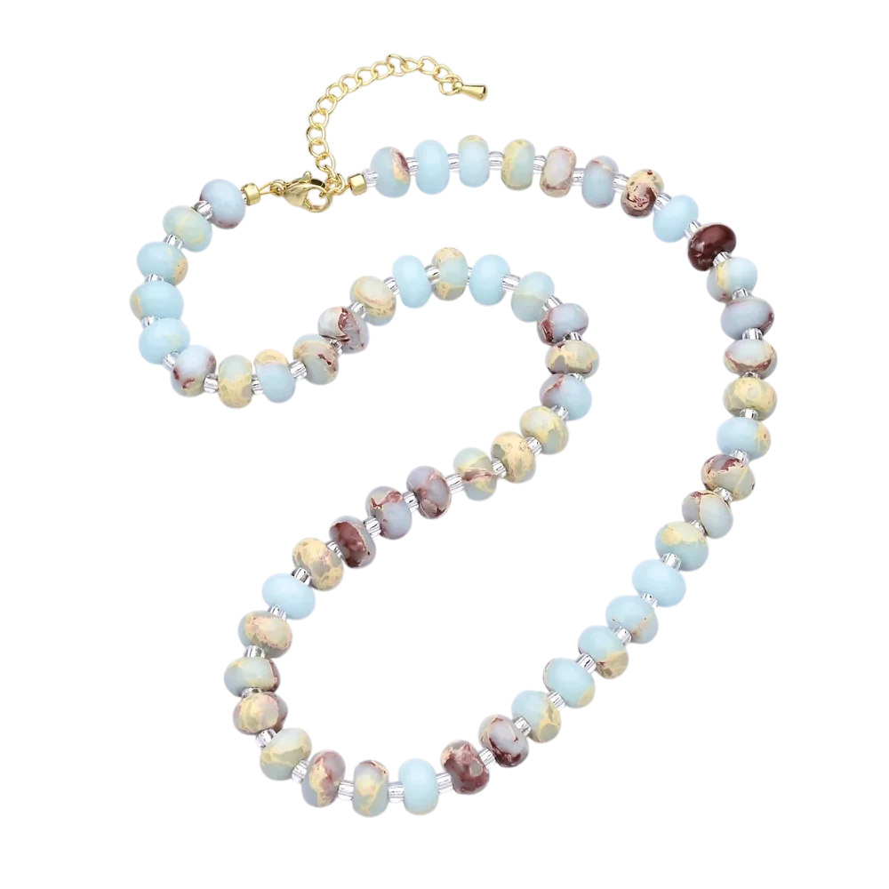 Blue Turquoise Bead Necklace