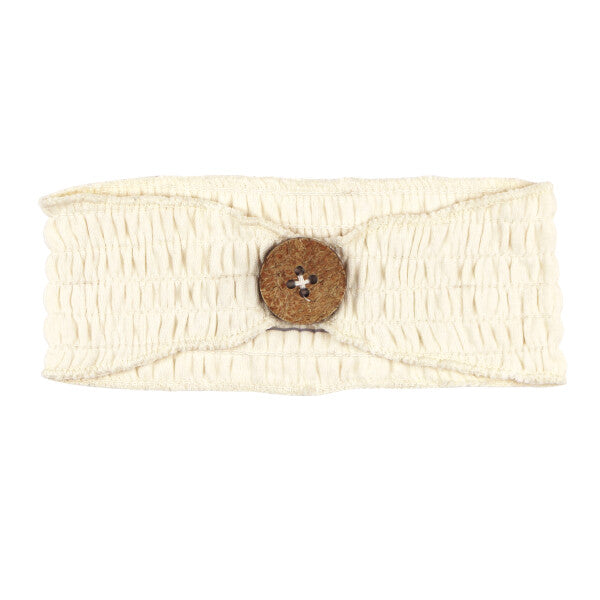 Organic Buttercream & Button Headband