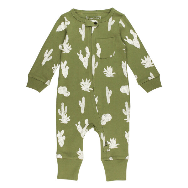 Infant Organic Sage Cactus Romper