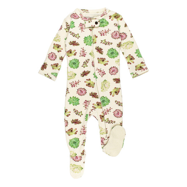 Infant Organic Succulents Footie
