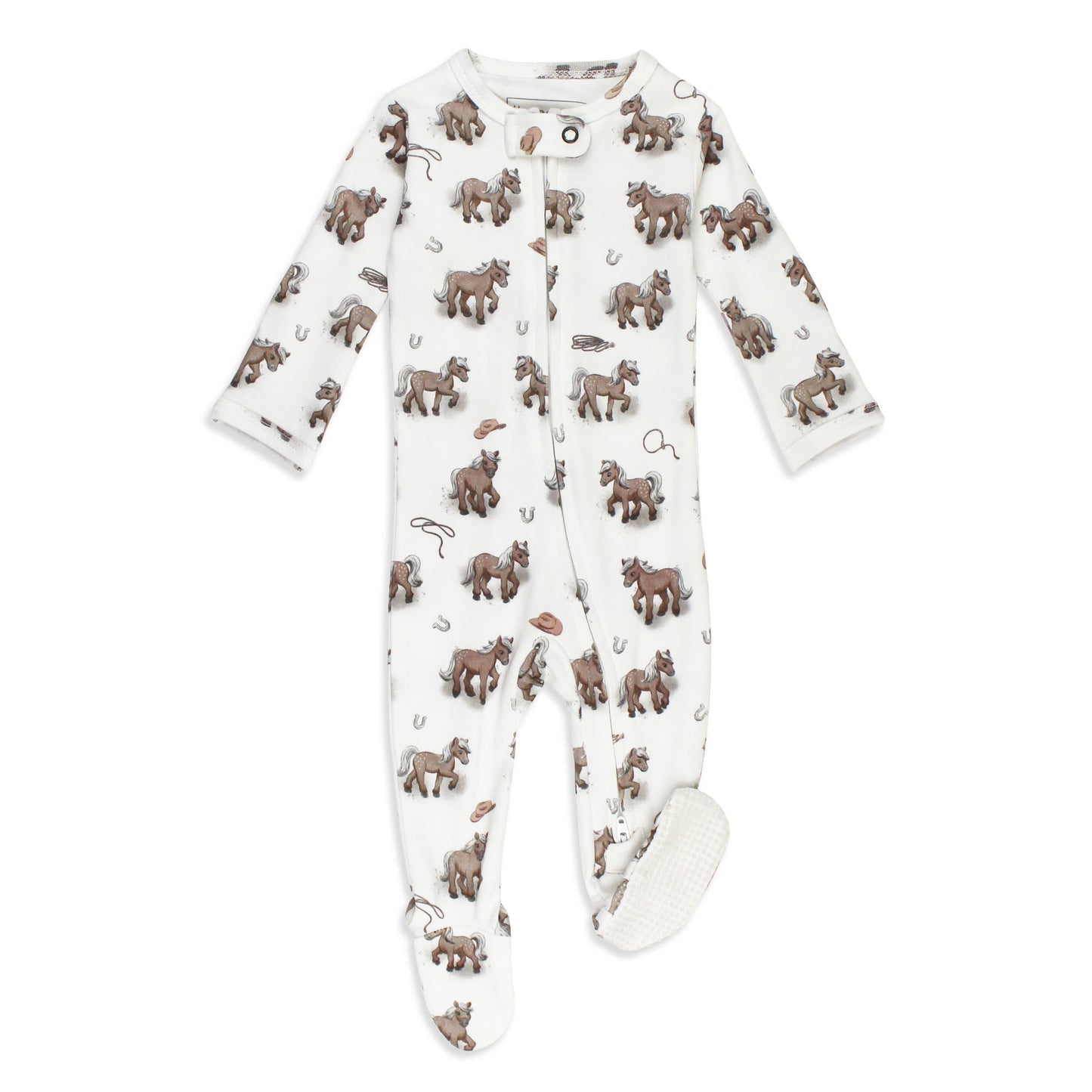 L'oved Baby Little Lasso 2 Way Organic Zipper Footie