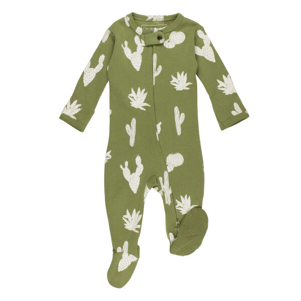 Infant Organic Sage Cactus Footie