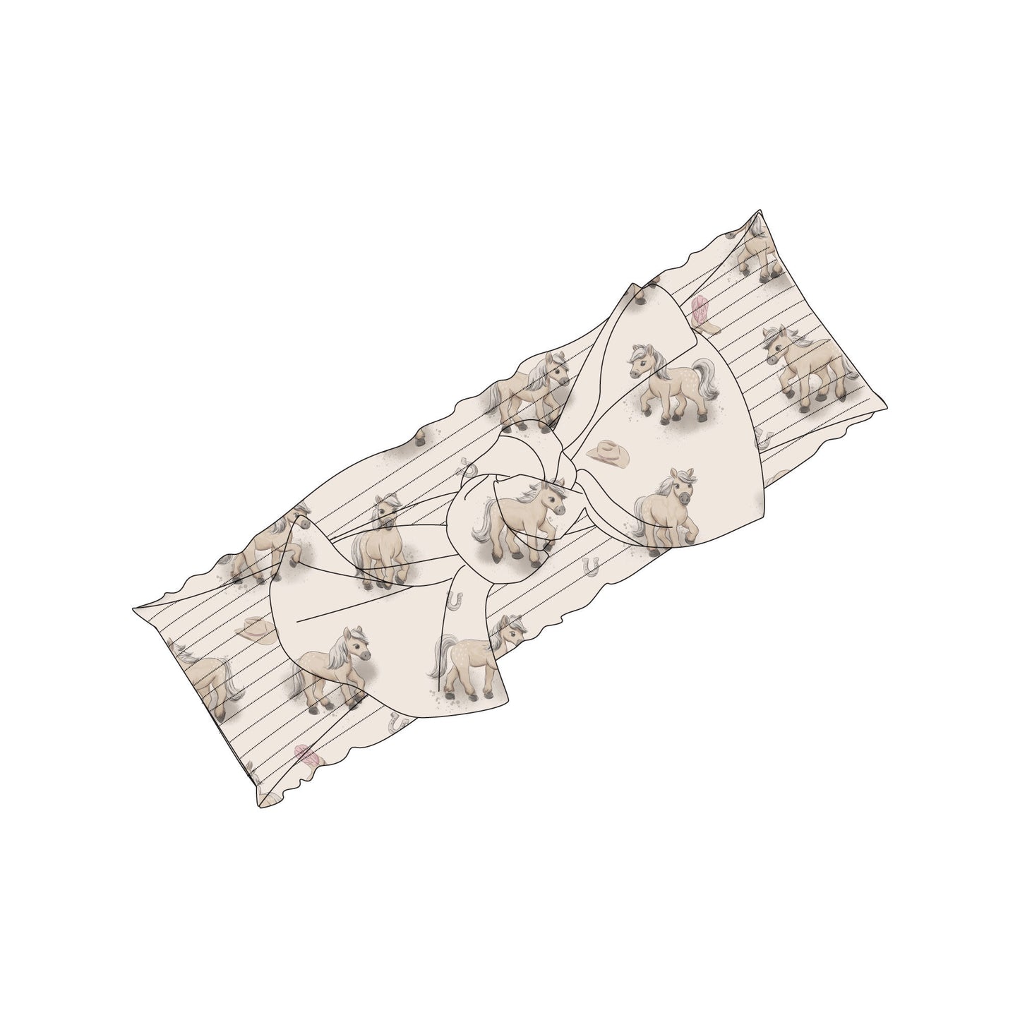 L'oved Baby Blush Boots Organic Smocked Headband