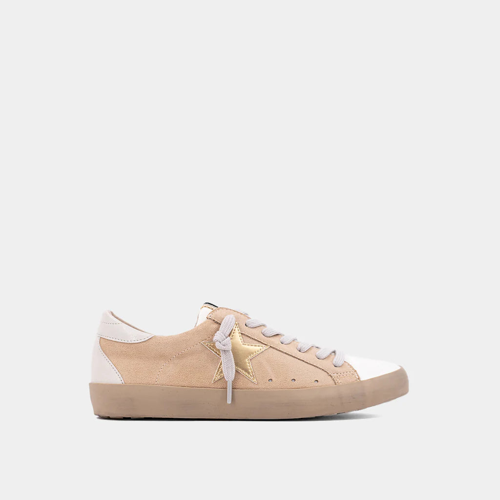 Paula Beige Suede Sneaker by ShuShop