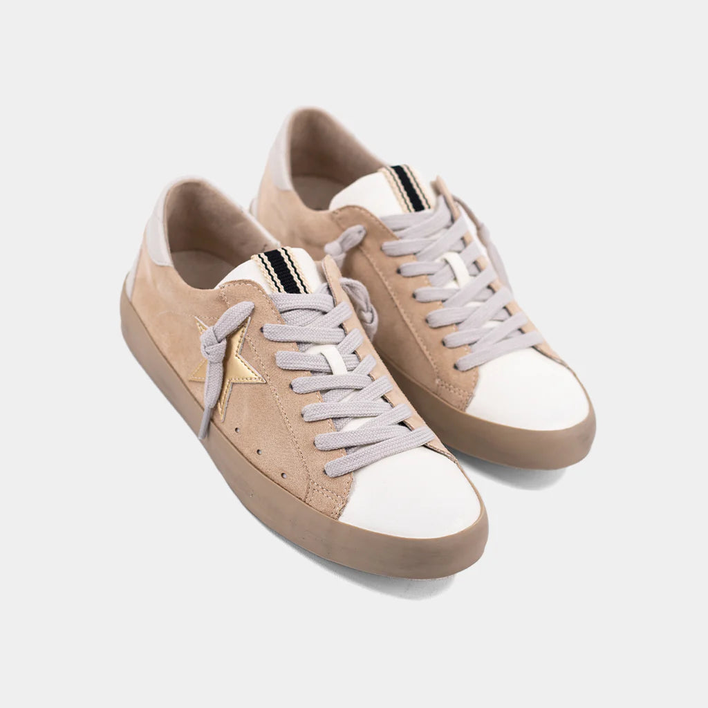 Paula Beige Suede Sneaker by ShuShop