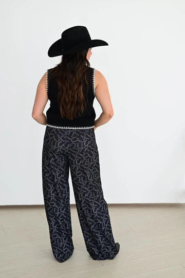 Black Howdy Sweater Vest