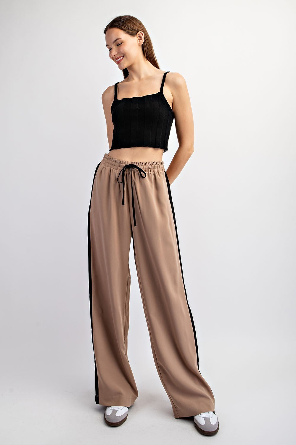 Cocoa Striped Wide Leg Pants
