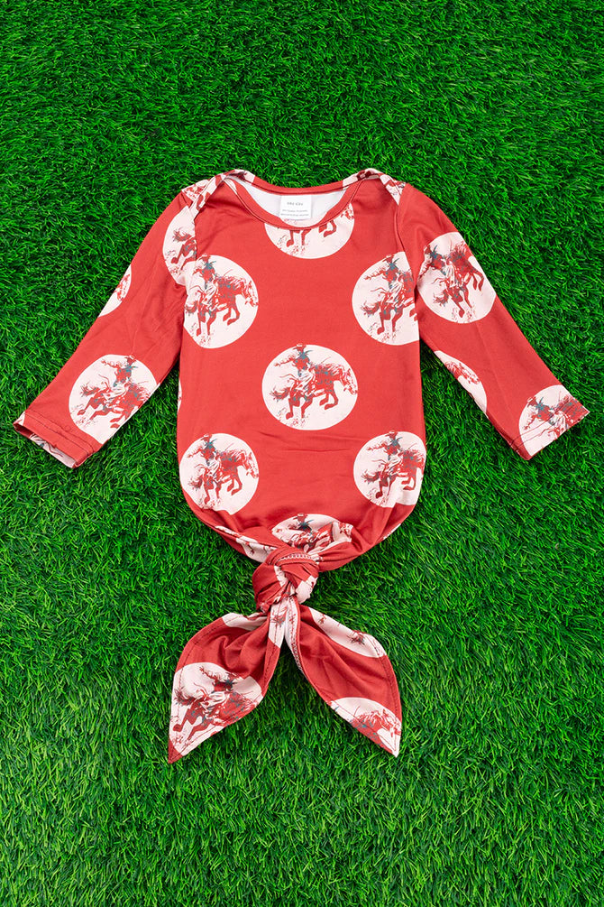 Red Horse Knotted Gown