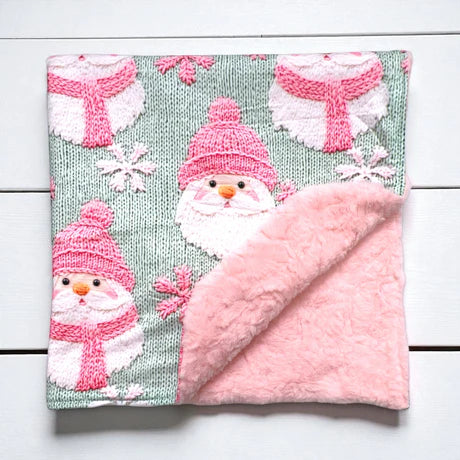 Santa 3D Printed Minky Baby Blanket