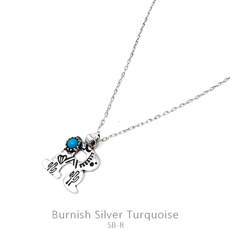 Silver Western Initial Necklace