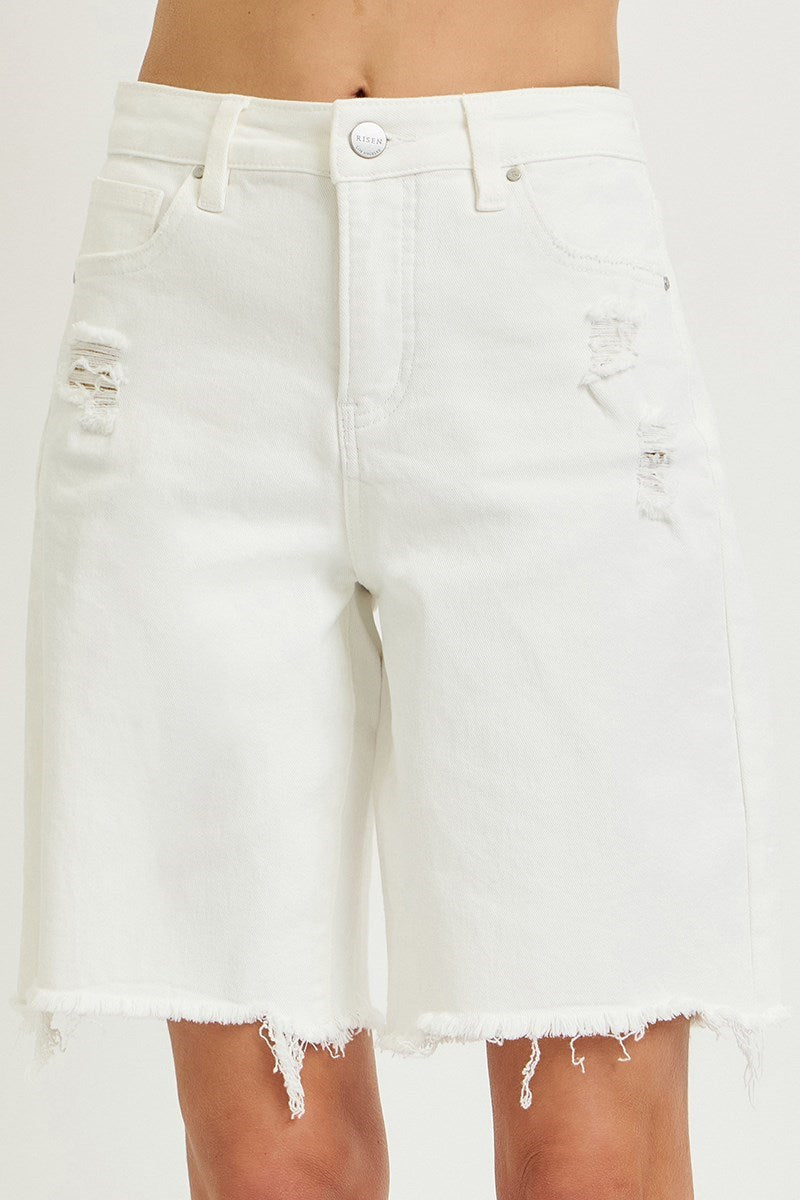 Risen Mid Rise Relaxed Bermuda Shorts